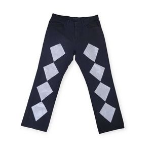 Banana Republic Pinstripe Diamond Print Pants - 32/30